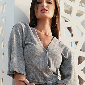 Linen Wrap Dress