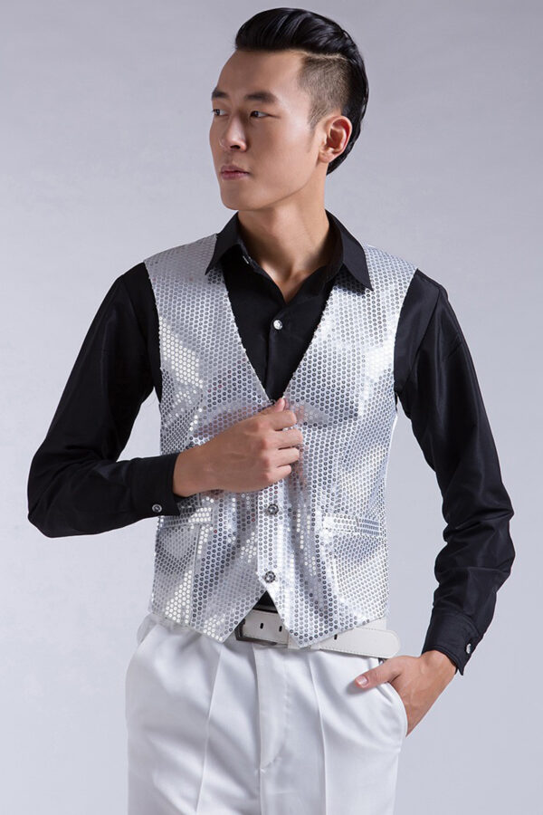 Sequined sleeveless vest - Image 4