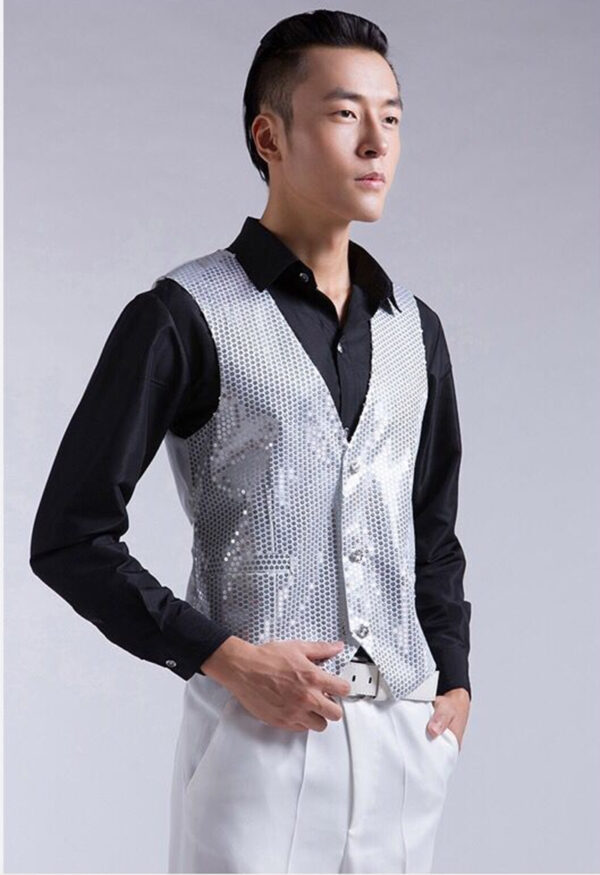 Sequined sleeveless vest - Image 5