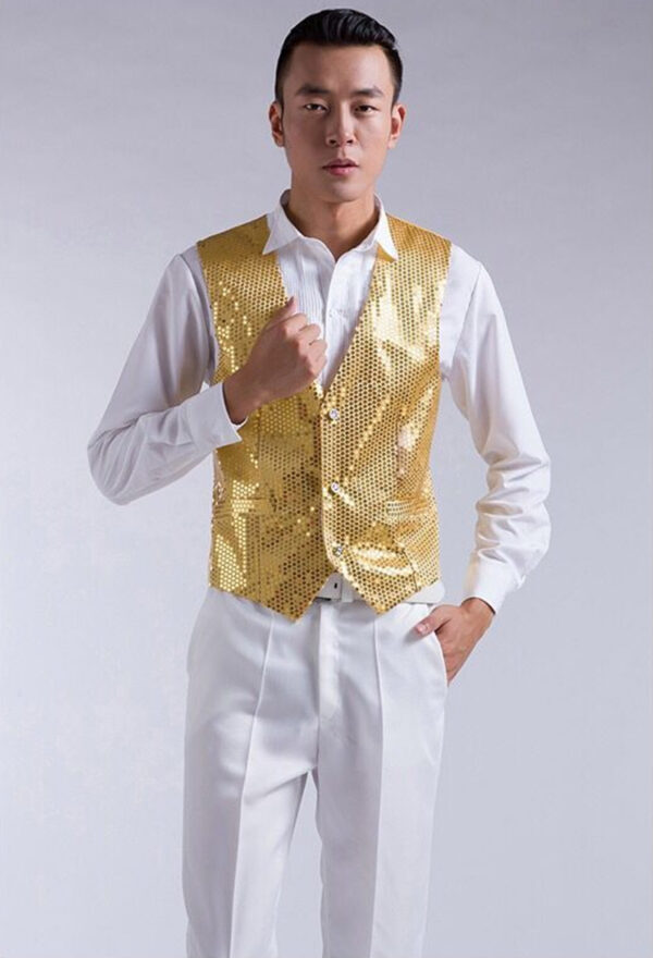 Sequined sleeveless vest - Image 6